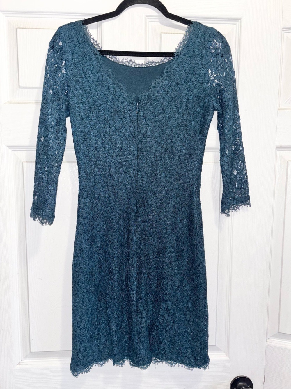 Aritzia Babaton Rafael Lace Mini Dress Dark Teal Formal Size 4 - Picture 12 of 16